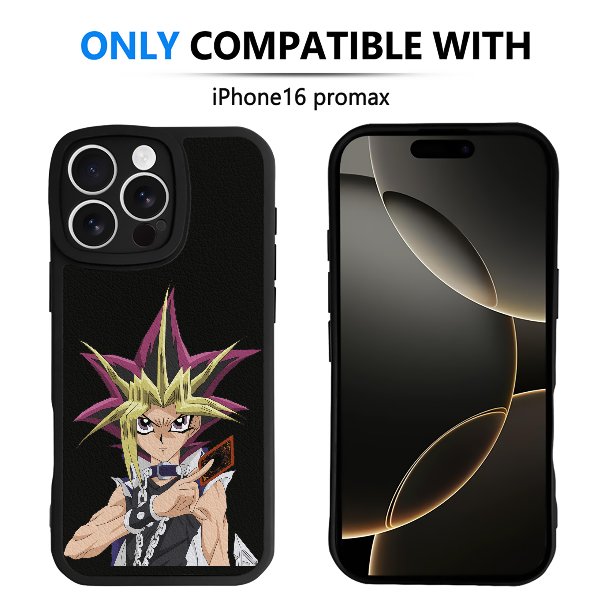 （画像用） 遊☆戯☆王 Yu-Gi-Oh! 【iPhone 16シリーズ対応】シリコンスマホケース（レザー調） 材質：シリコン
